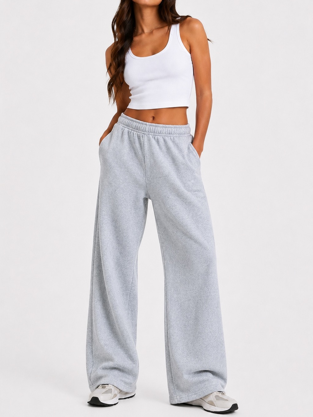 Hollister Ultra High-Rise Gray Sweatpants Wide Leg Size S